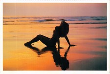 CPM Nude Lady on the Beach PIN