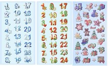 1-24 Adventskalenderzahlen