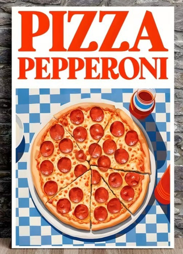 Pizza pepperoni 60x40cm neu - pizza, 60x40cm,