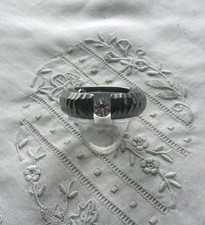 SILBERNER RING - GEHÄMMERT -