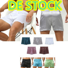 DE!Satin Herren Boxershort Weihnachten Retroshorts reizeithose Nachtwäsche Brief