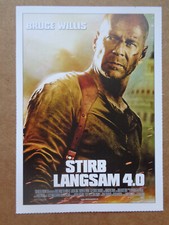 Filmplakatkarte / moviepostercard   Stirb langsam 4.0  Bruce Willis