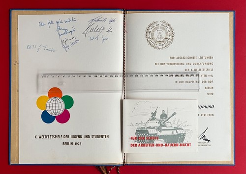 Ddr urkunde mappe fdj nva - ddr,