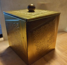 goldfarbene Blechdose: JACOBS KAFFEE - wunderbar (1950/60er Jahre)