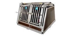 Hundebox Doppelbox Transportbox – ca. 96×104×70 cm