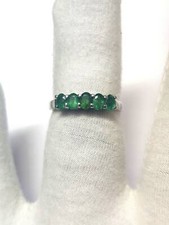 Smaragd 5 Stein Ring 3x5 MM