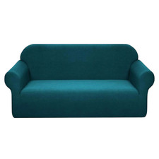 Sofabezug Couchbezug Jacquard 3 Sitzer Granbest Elastisch 185-235 cm Blaugrün