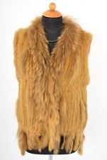 A1798 ECHTE KANINCHEN FELL WESTE ECHT PELZ PELZWESTE KANIN  - RABBIT FUR VEST