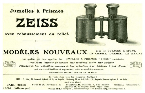 Werbung altes zeiss - zeiss, prismen