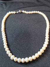 Schöne Alte Perlenkette Mit 835er Silberverschluss 42cm L Vintage