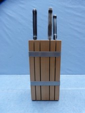 28193.  Messerblock mit 3 Messern  Holz massiv
