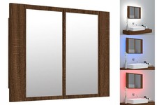 LED-Spiegelschrank Braun Eichen-Optik 60x12x45 Cm Spanplatte