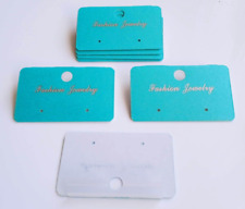 25 Stück Kunststoff Ohrring Display Karten Ohrringhalter in türkis Gr.3x5x0,7-cm