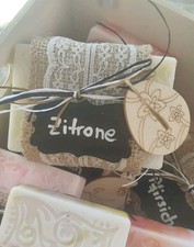 Seife Zitronenduft Zeigenmilchseife Ostergeschenk 100 gr. Stückseife