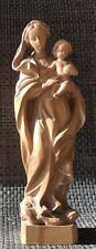 Kleine Schnitzfigur Holz Maria mit Kind 20cm