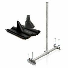 Dachsparrenhalter 1m Mast 60mm Aufsparrenhalter SAT Sparrenhalter Frankfurter