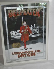 Spiegel Bild Werbebild gerahmt - BEEFEATER  40 cm x 30  cm