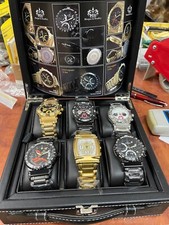 Konvolut 6 Stück Herrenuhren  Morgan & Headley Chronographen Edelstahl, ohne Box