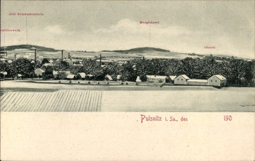 Pulsnitz sachsen panorama - ak,