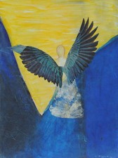 Engel Acryl auf Leinwand 80 x 60