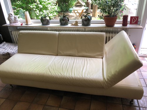 Leder multifunktionssofa 2er - leder,