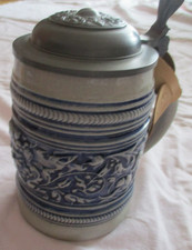 Bierkrug mit zinndeckel - bierkrug,
