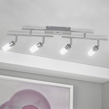 LED Decken Lampe Leuchte D83-1 weiße Gläser B-Ware schwenkbar nickel matt