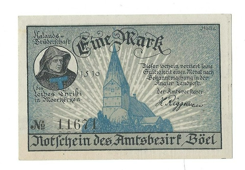 Notgeld böel amtsbezirk - -,
