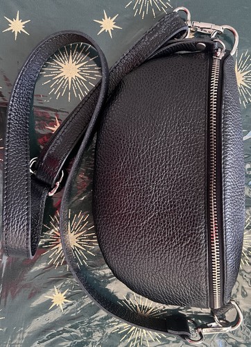 Genuine leather crossbody bag - genuine,