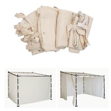 B-Ware 4er-Set Seitenwand für Pergola MCW-A22, Pavillon, 3x3m Polyester, creme