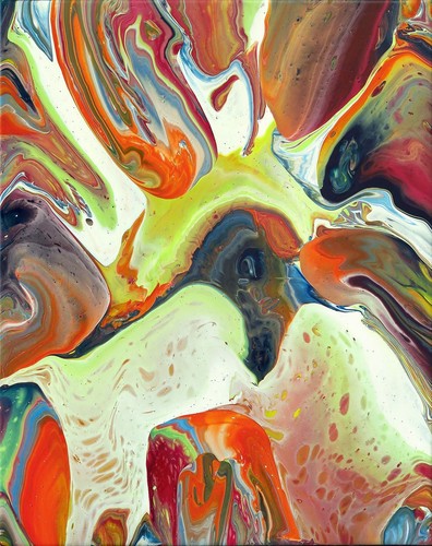 Pouring art acryl gemälde - art,