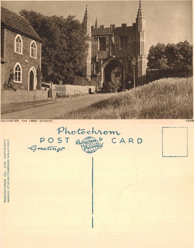 Vintage postkarte colchester - vintage,