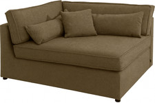 Polsterstoff Möbelstoff Webstoff Meterware Fleckschutz weich in Mandelbraun