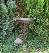 Vogeltränke Eisen weiß