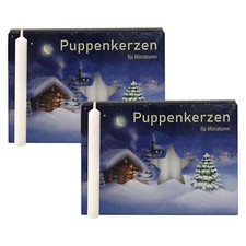 2er Pack Puppenkerzen weiß