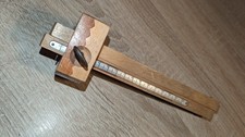 Antikes Streichmaß Holz 150 mm – Präzises Tischlerwerkzeug