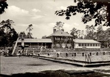 Zschornewitz Waldbad Freibad 1973 Postkarte DDR Ansichtskarte gebraucht gelaufen