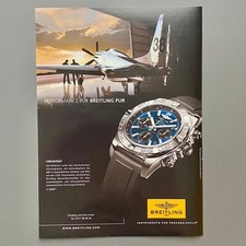 Breitling Chronomat Blue Dial Chronograph 2011 Vintage Watch Ad Werbung Reklame