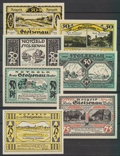 Stolzenau kreis 7x notgeld - stolzenau,