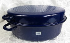 RIESS Email Emaille Gänsebräter 42cm Deckel Bräter Bratpfanne