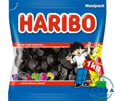 Haribo Lakritz Schnecken 1kg Maxipack