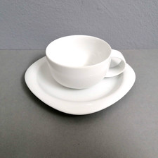 1x Teetasse mit Untertasse - Rosenthal Suomi weiß - Design Timo Sarpaneva
