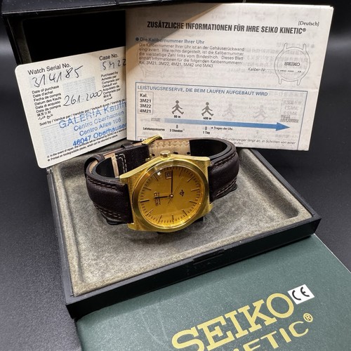 Vintage seiko kinetic gold - vintage,