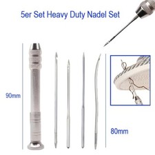 Heavy Duty Nadel Set 5tlg. mit 4 Backen Futter Halter für Leder Nadel etc.