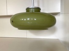 Große Doria Pendelleuchte – Lindgrünes Glas – Vintage – original - sputnik