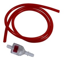 Benzinschlauch + Benzinfilter ( Rot ) - für 50ccm Roller / Mofa / Moped
