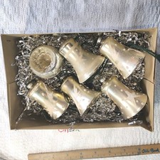 Alter Christbaumschmuck Glocken Weihnachtskugeln Beflockte Schnee Refexkugel