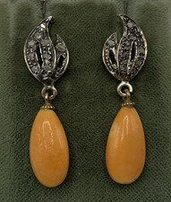 Ohrstecker Koralle & Diamant