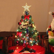50CM Künstlicher Weihnachtsbaum Tannenbaum LED beleuchtet geschmückt Christbaum