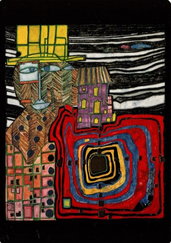 Kunstkarte hundertwasser - kunstkarte,